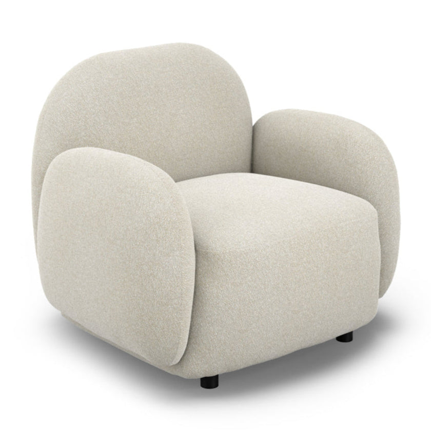 Hagu Bone White Weave Accent Armchair